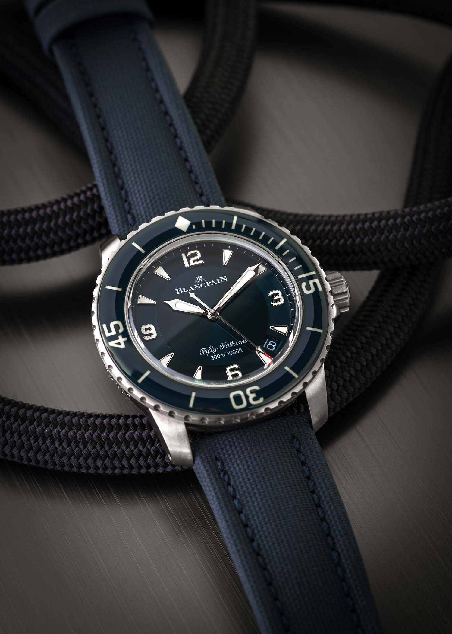Blancpain Fifty Fathoms Automatique Titanium Blue (BNIB 2025) for sale